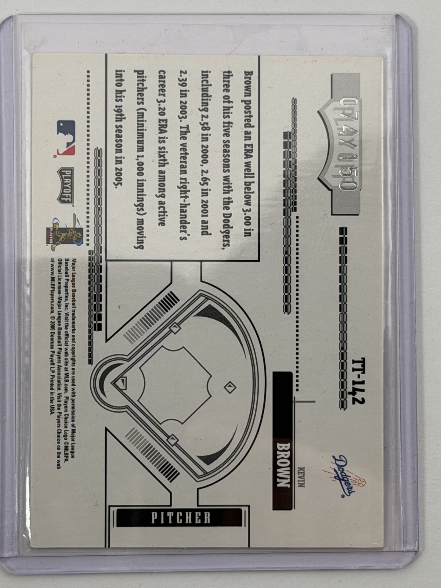 2005 Playoff Absolute Memorabilia Tools of the Trade - Kevin Brown /150 #TT-142