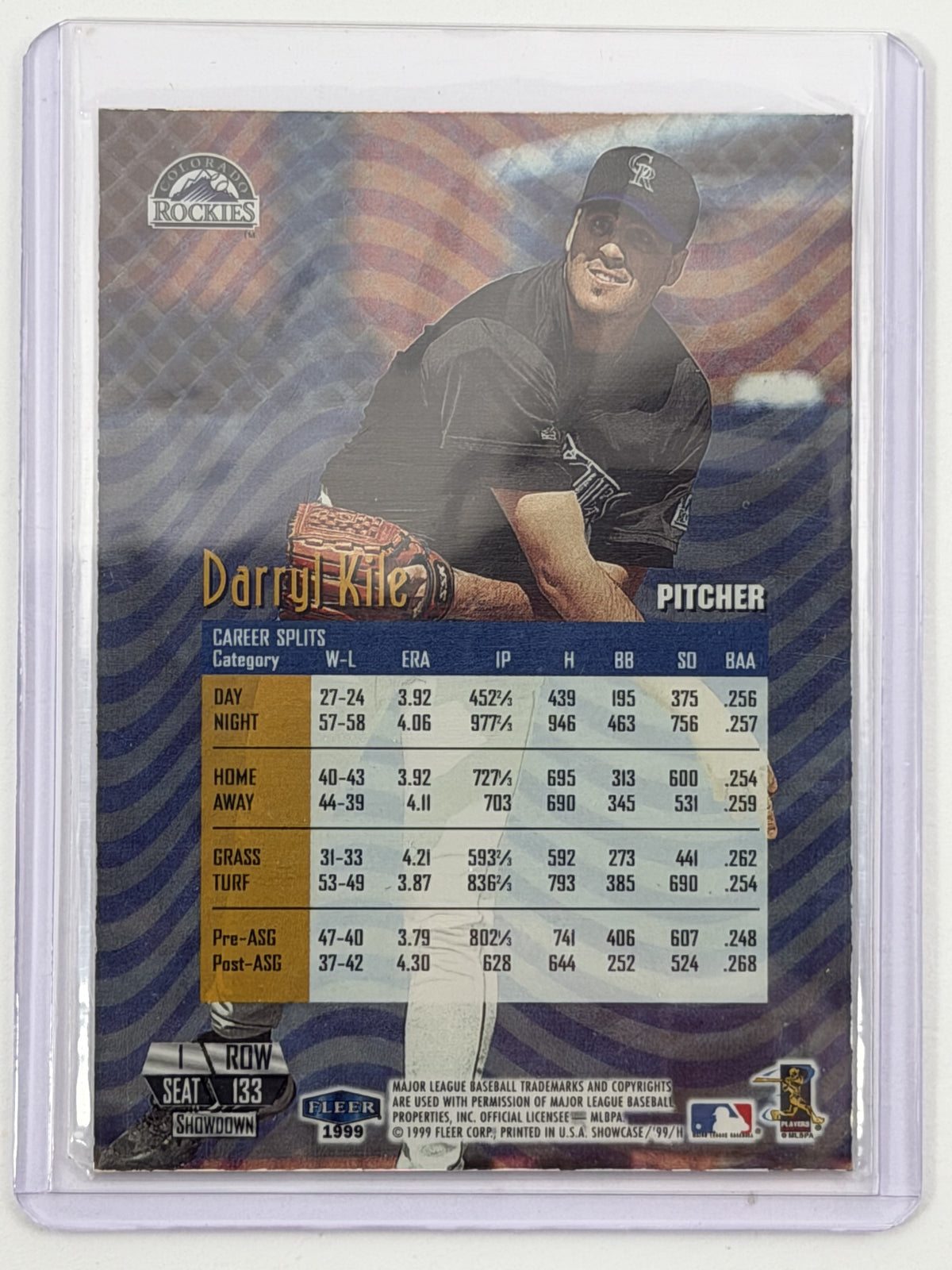 1999 Flair Showcase - Darryl Kile Showdown /6000 #133