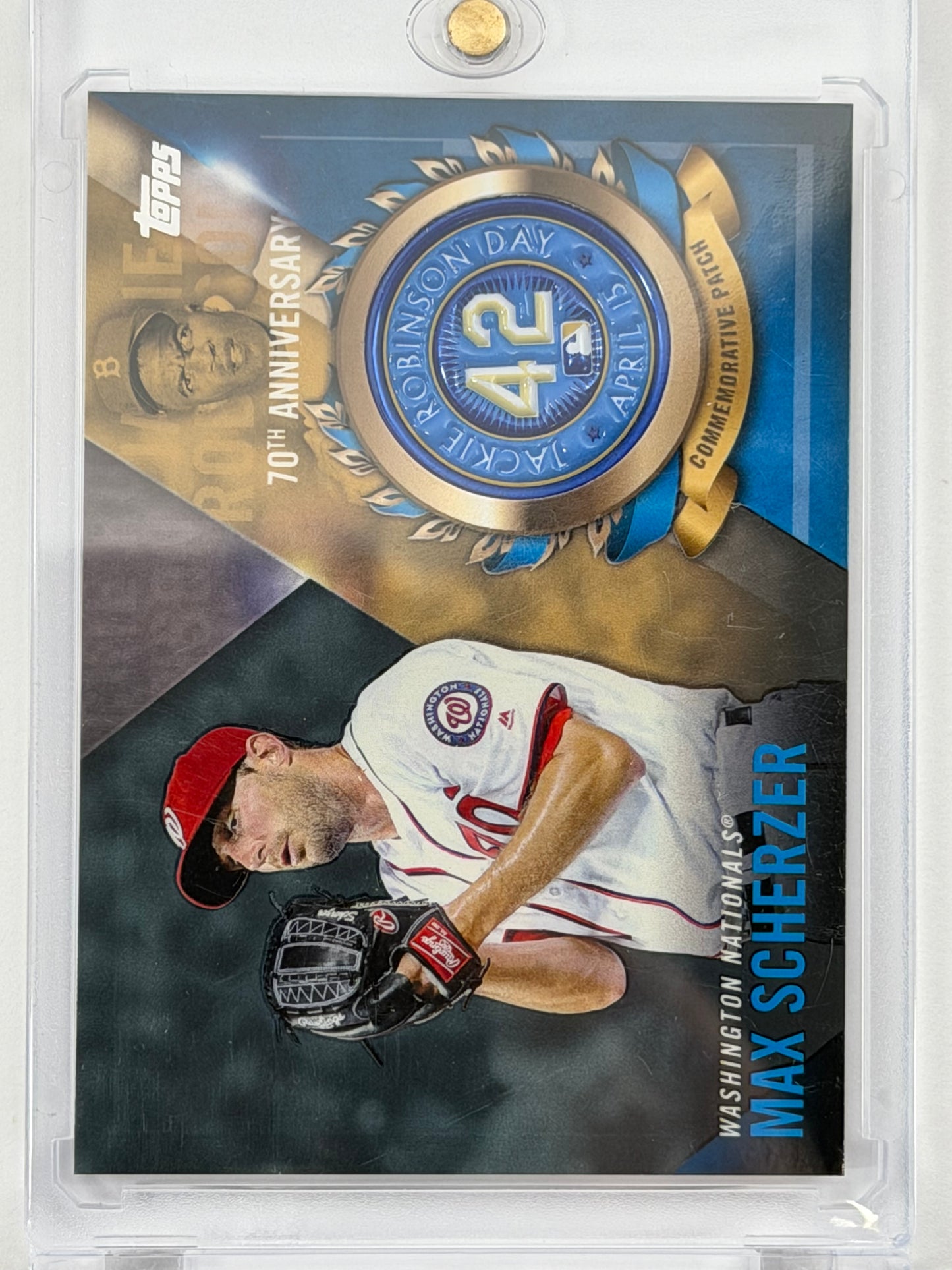 2017 Topps Jackie Robinson Day Commemorative Logo Patches - Max Scherzer #JRPC-MSC
