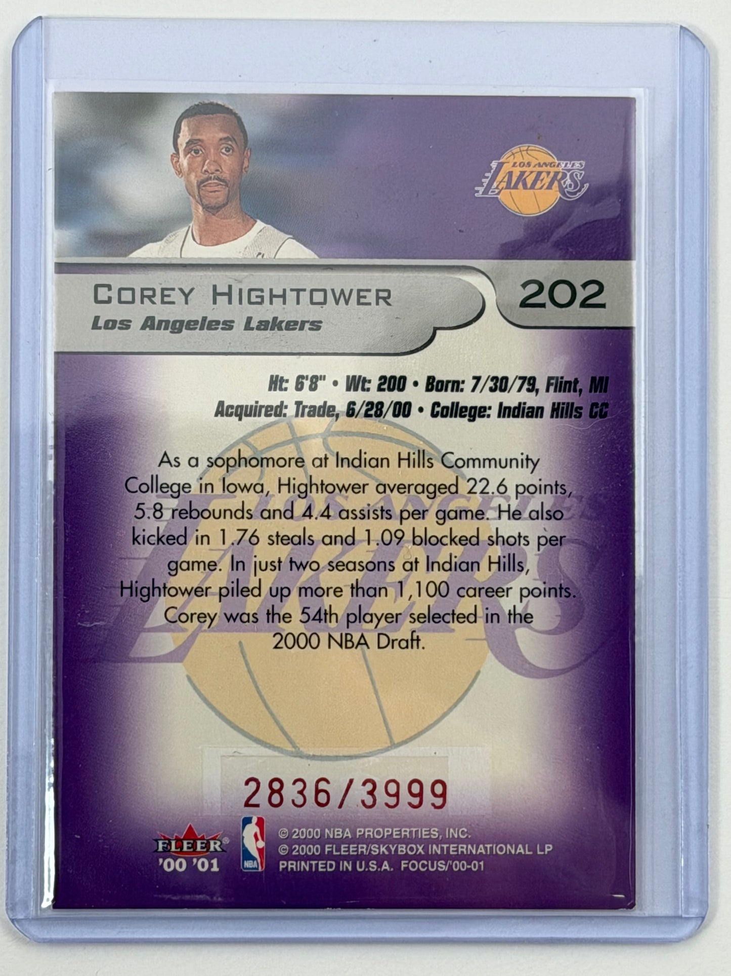 2000 Fleer Focus - Corey Hightower /3999 #202