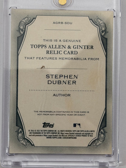 2022 Topps Allen & Ginter Full-Size Relics B Design - Stephen Dubner #AGRB-SDU