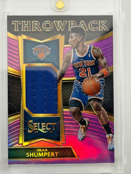 2016 Panini Select Throwback Memorabilia - Iman Shumpert - Purple Prizm Relic /99 #13