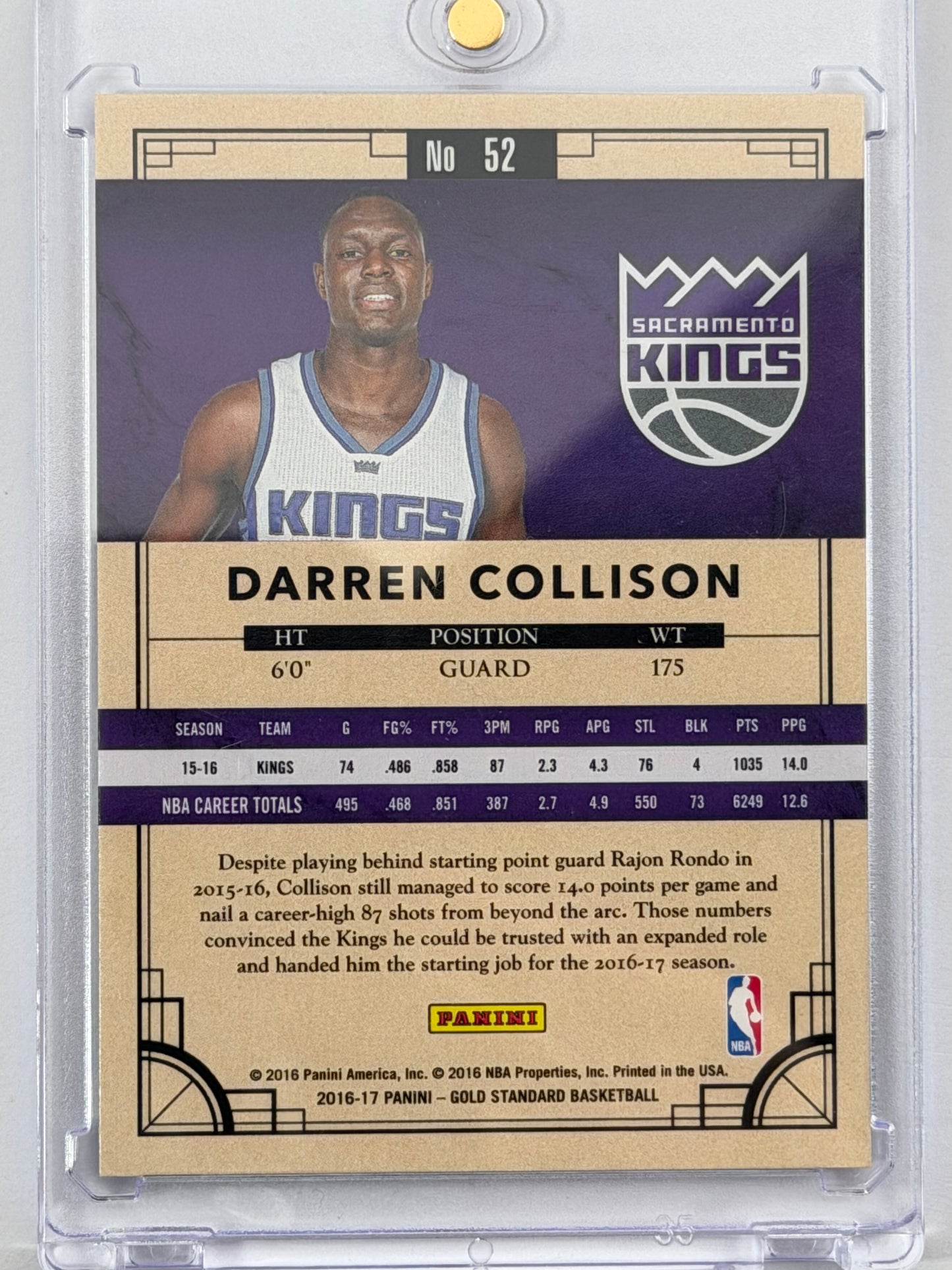2016 Panini Gold Standard - Darren Collison /269 #52