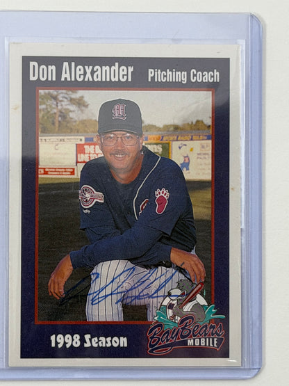1998 Mobile Bay Bears Team Issue - Don Alexander autograph