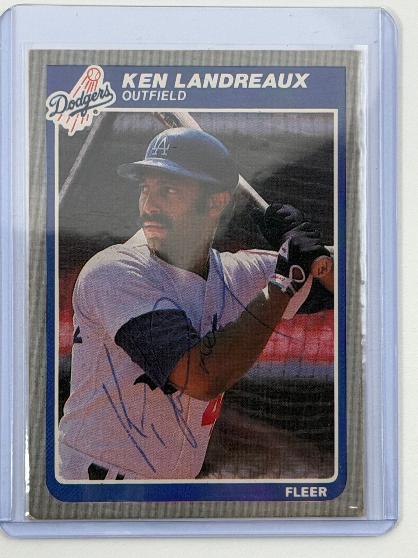 1985 Fleer - Ken Landreaux autograph #375