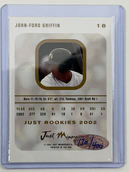 2002 Just Minors Just Rookies - John-Ford Griffin Autograph /400 #18