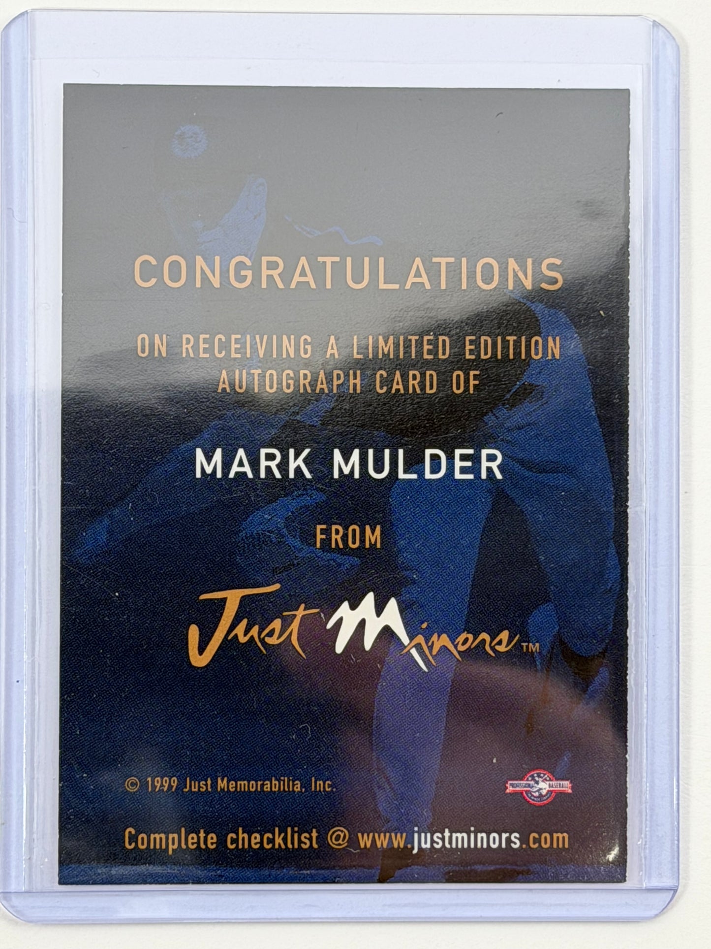 1999 Just Minors - Mark Mulder Autograph