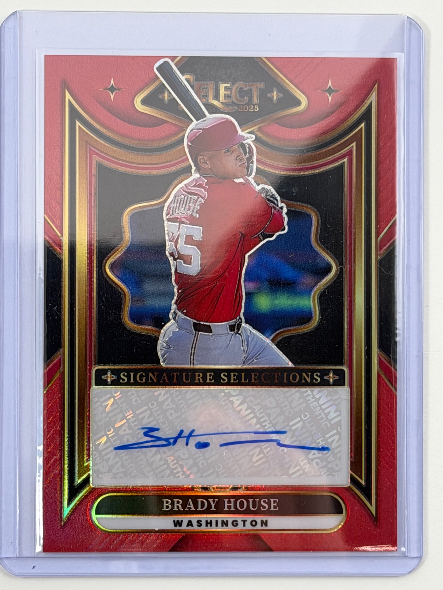 2025 Panini Select Signature Selections - Brady House Autograph Red Prizm /99 #SS-BH