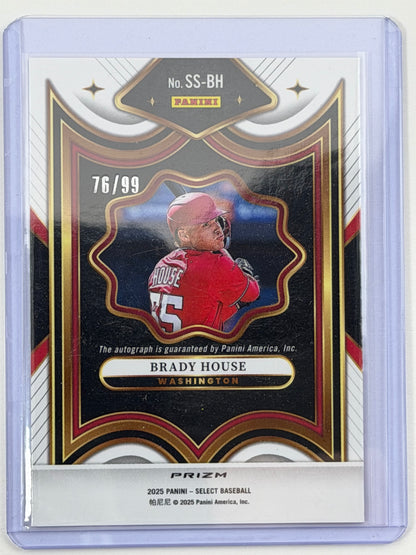 2025 Panini Select Signature Selections - Brady House Autograph Red Prizm /99 #SS-BH
