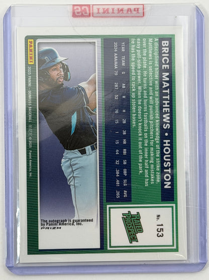 2025 Donruss Base Optic - Brice Matthews Autograph #153