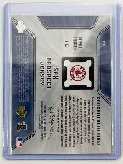 2001 SPx - Dernell Stenson Autograph Relic #138