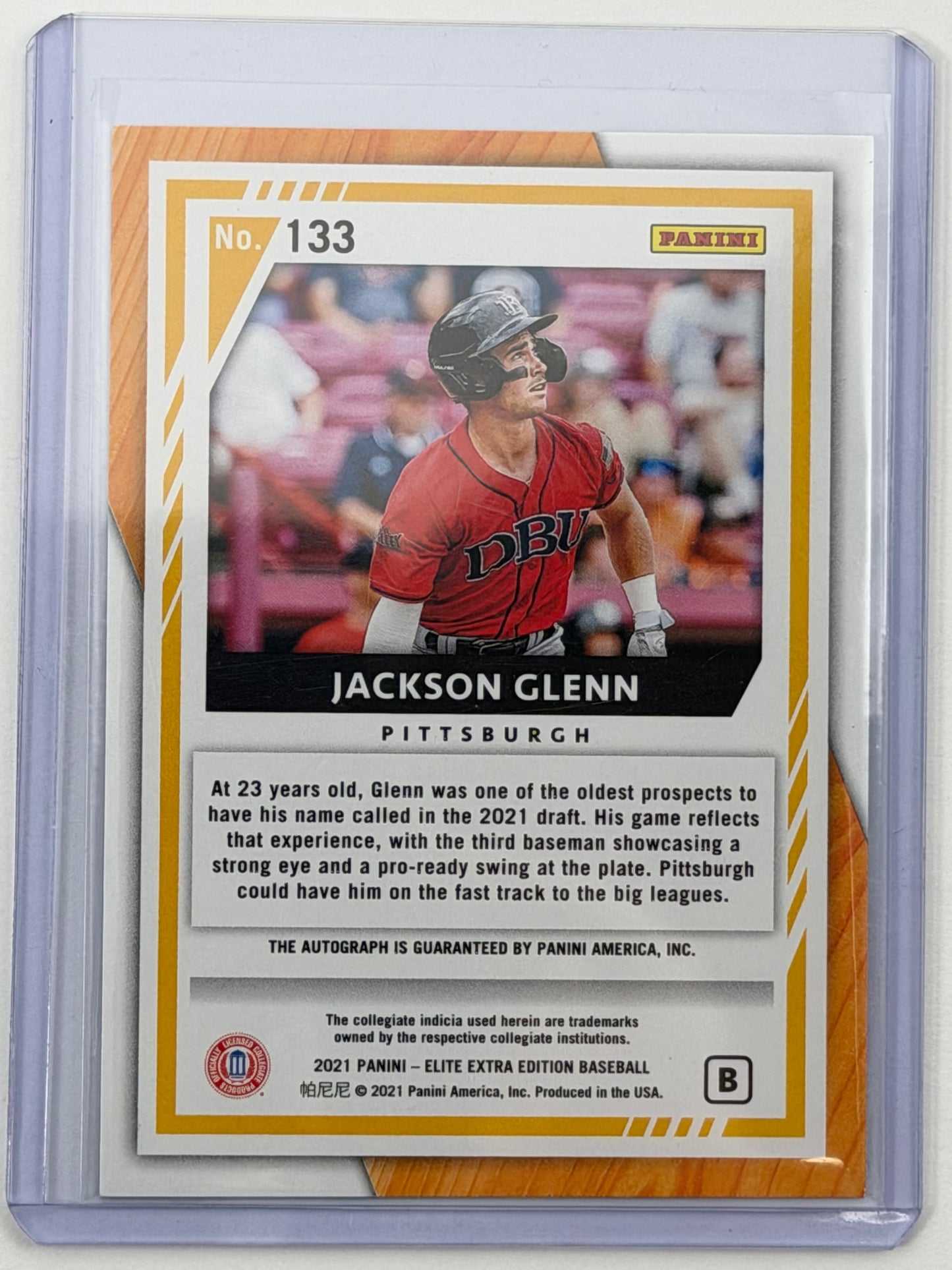 2021 Panini Elite Extra Edition Signatures - Jackson Glenn Autograph /71 #133