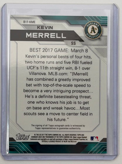 2017 Bowman's Best Best of 2017 - Kevin Merrell Autograph #B17-KME