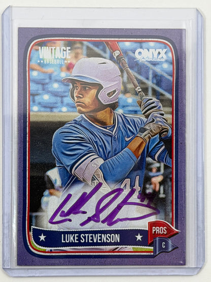 2024 Onyx Vintage - Luke Stevenson Autograph Purple /10