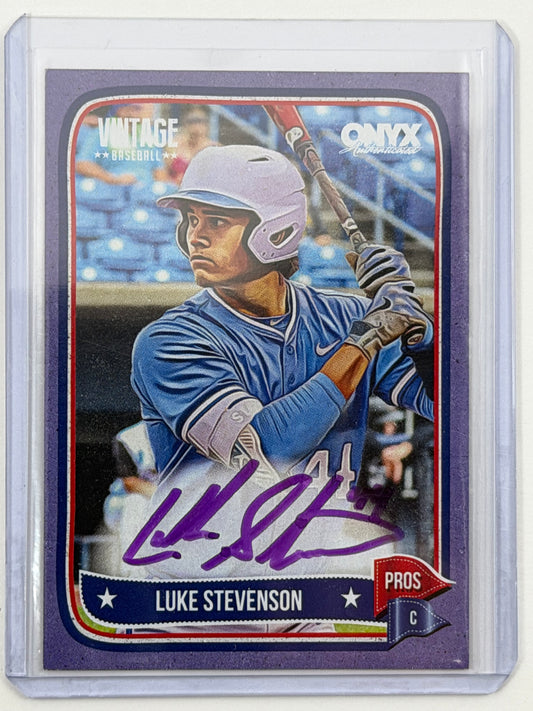 2024 Onyx Vintage - Luke Stevenson Autograph Purple /10