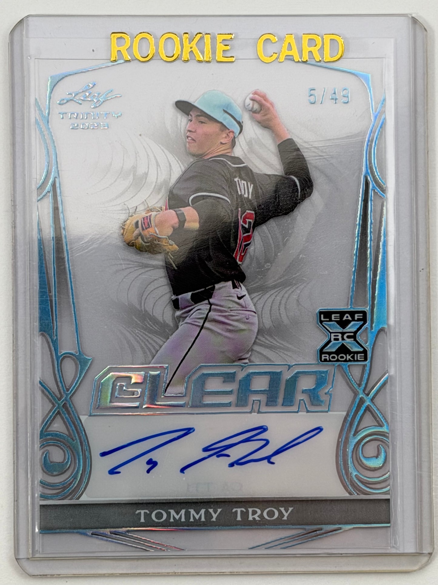 2023 Leaf Trinity Clear Autographs - Tommy Troy Autograph /49 #CA-TT1