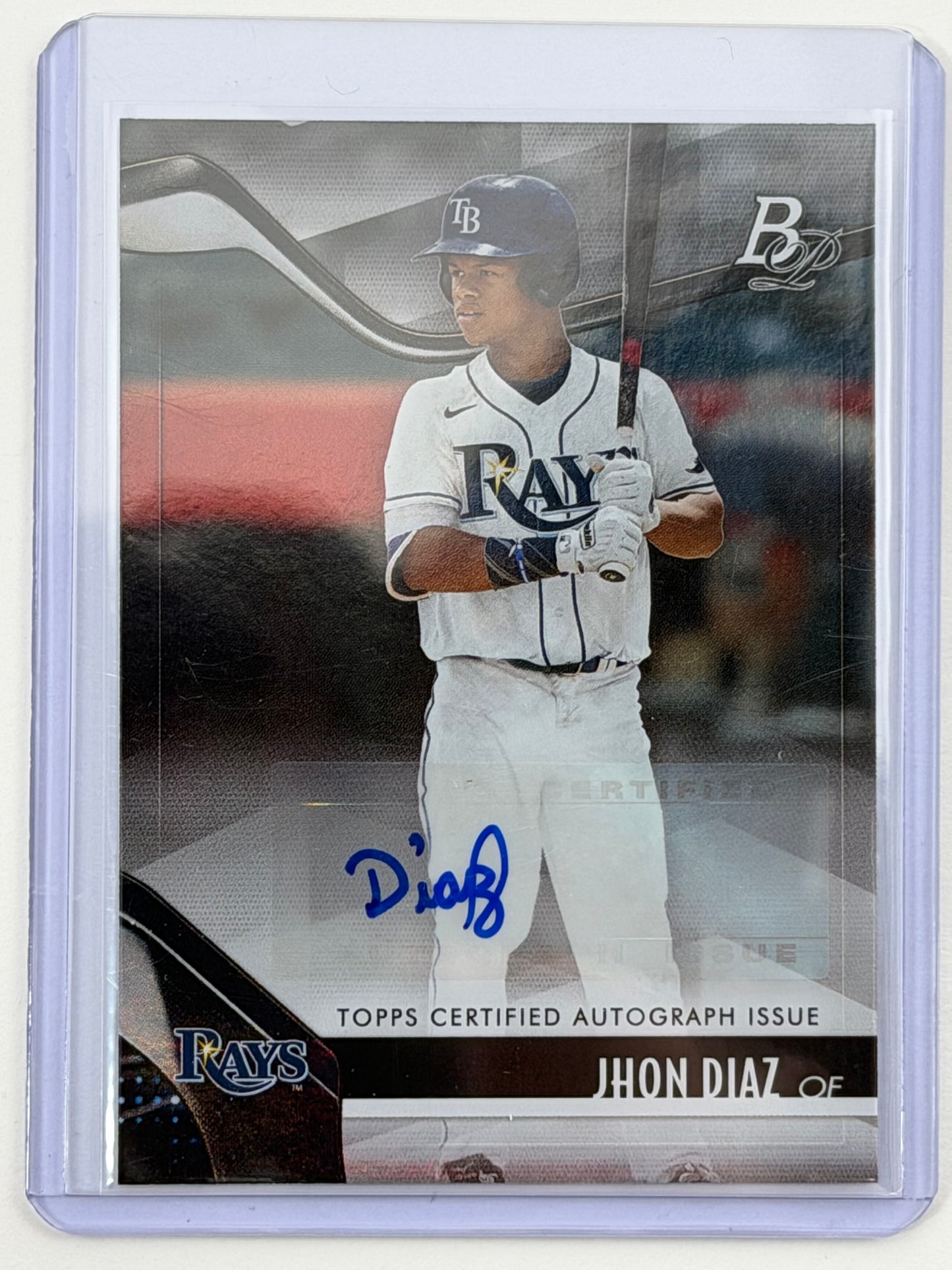 2021 Bowman Platinum Top Prospects Autographs - Jhon Diaz Autograph #TOP-28