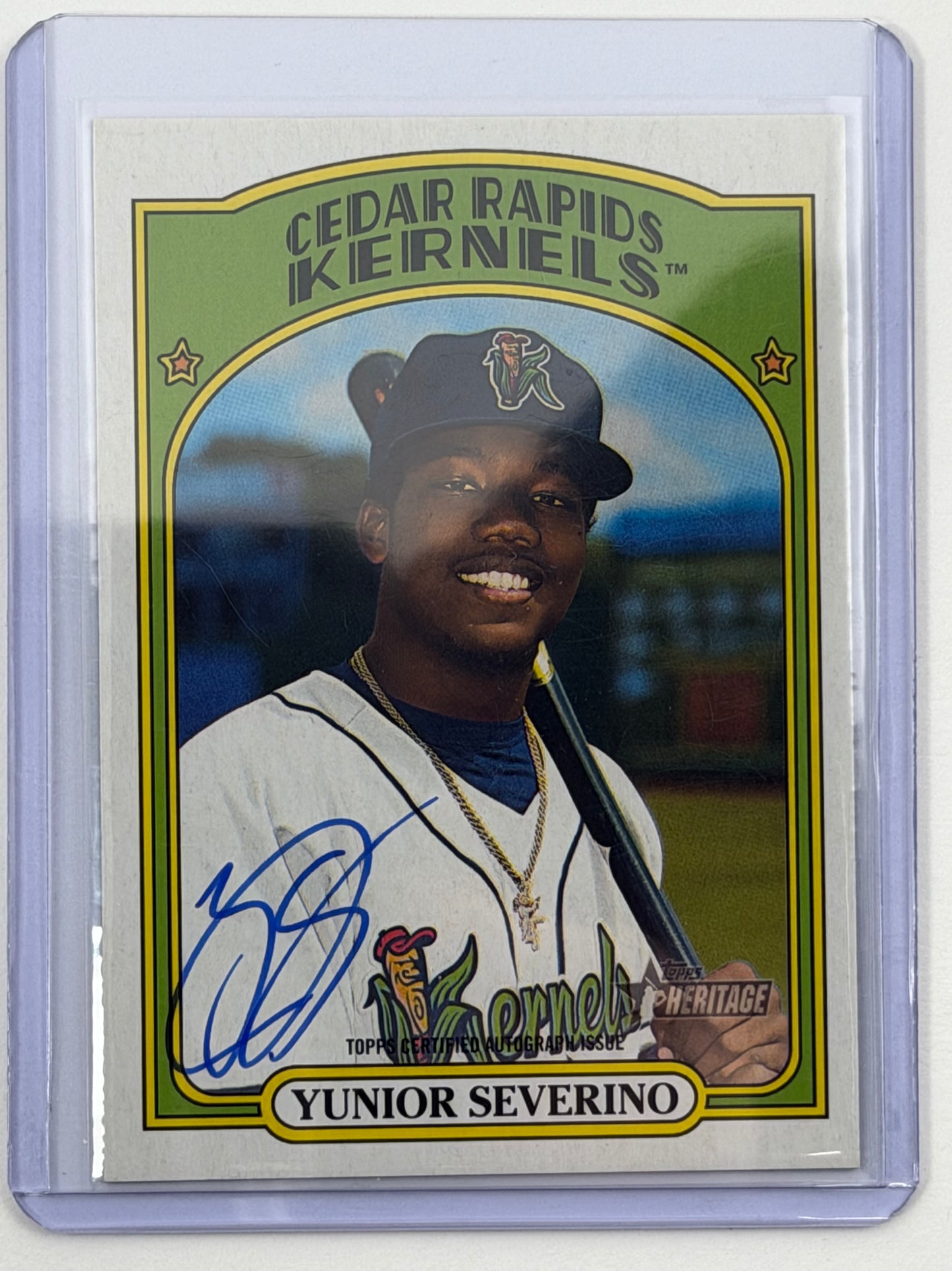 2021 Topps Heritage Minor League Real One Autographs - Yunior Severino Autograph #ROA-YS