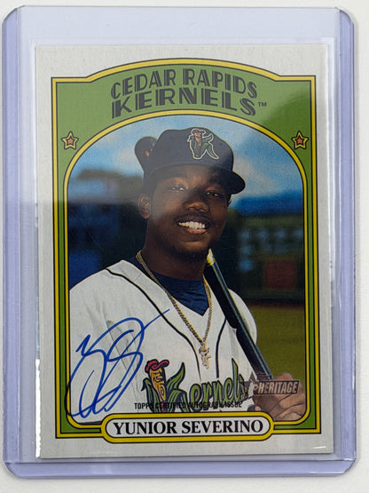 2021 Topps Heritage Minor League Real One Autographs - Yunior Severino Autograph #ROA-YS