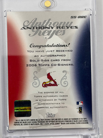 2006 Topps Co-Signers Solo Sigs - Anthony Reyes Autograph #SS-ARE
