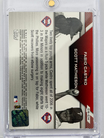 2007 Topps Co-Signers - Fabio Castro/Scott Mathieson Autograph #CS-CM