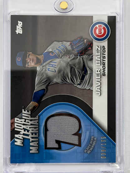 2021 Topps Series 1 Major League Materials Jersey Relic - Javier Baez Relic /199 #MLM-JB
