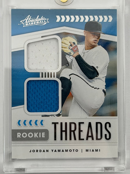 2020 Panini Absolute Rookie Threads Duals - Jordan Yamamoto Relic #RTD-JY