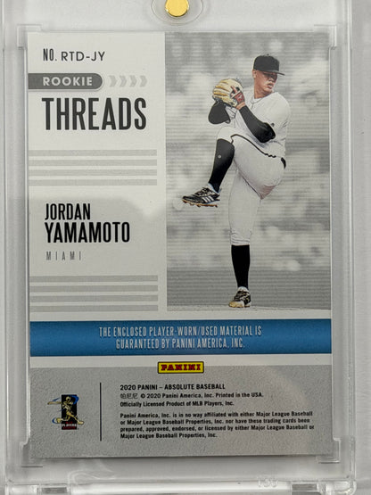 2020 Panini Absolute Rookie Threads Duals - Jordan Yamamoto Relic #RTD-JY