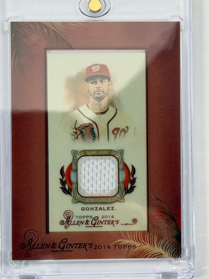 2014 Topps Allen & Ginter Mini Framed Relics - Gio Gonzalez Relic #RA-GG