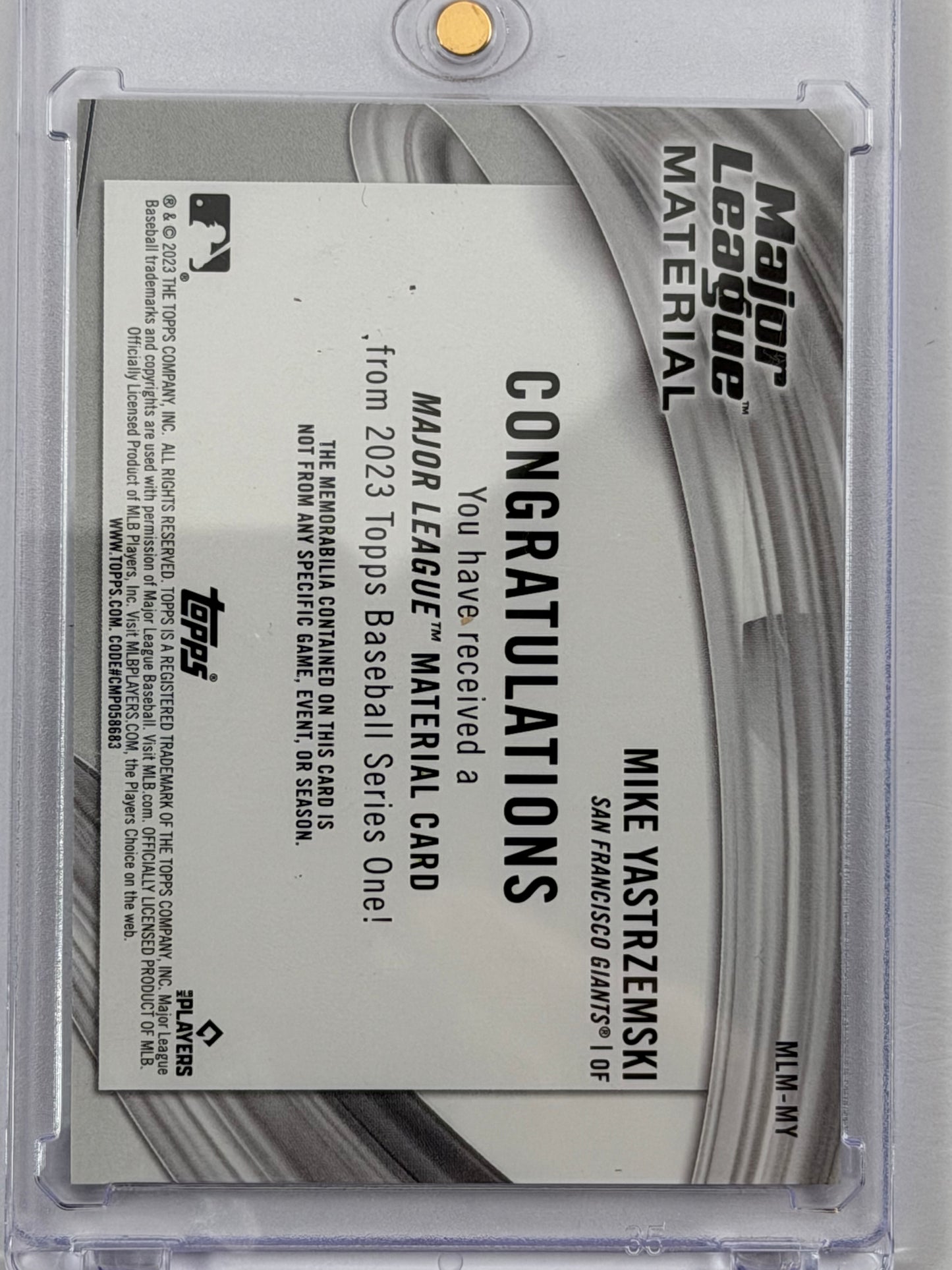 2023 Topps Major League Materials Relics - Mike Yastrzemski Relic #MLM-MY