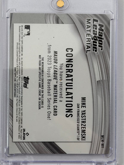 2023 Topps Major League Materials Relics - Mike Yastrzemski Relic #MLM-MY
