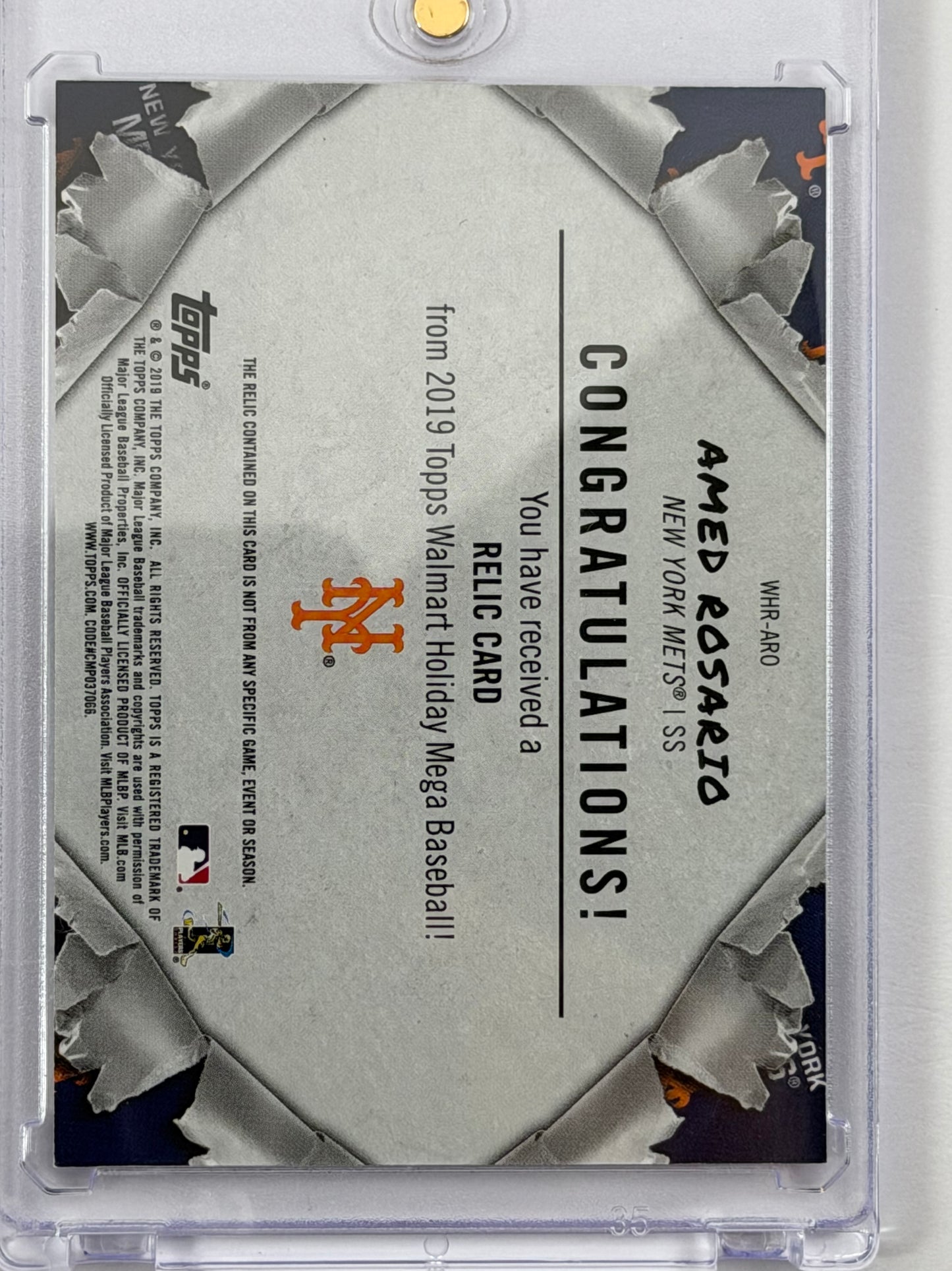 2019 Topps Holiday Relics - Amed Rosario Relic #WHR-ARO