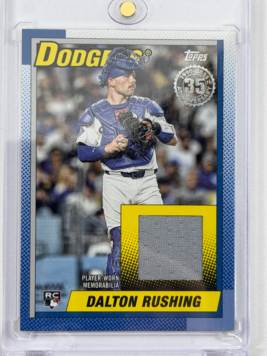 2025 Topps Update 1990 Topps Baseball - Dalton Rushing Relic #90RU-DR