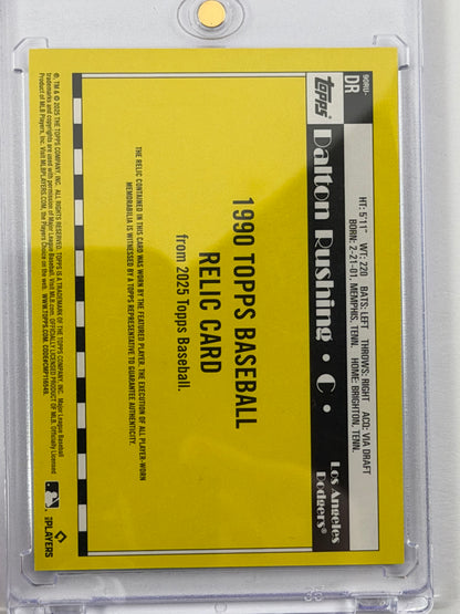2025 Topps Update 1990 Topps Baseball - Dalton Rushing Relic #90RU-DR