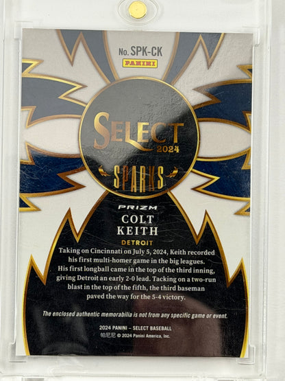 2024 Panini Select Sparks - Colt Keith Relic #SPK-CK