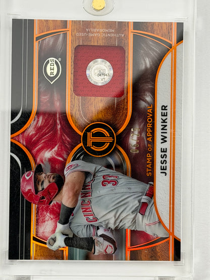 2022 Topps Tribute Stamp of Approval Relics - Jesse Winkler Relic Orange /25 #SOA-JW