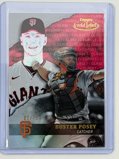 2020 Topps Gold Label - Buster Posey Class 1 Red /75 #83