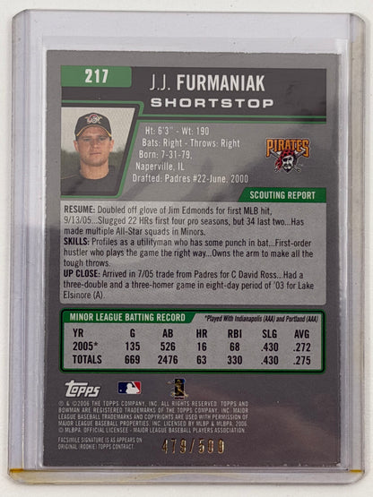 2006 Bowman - J.J. Furmaniak Blue /500 #217