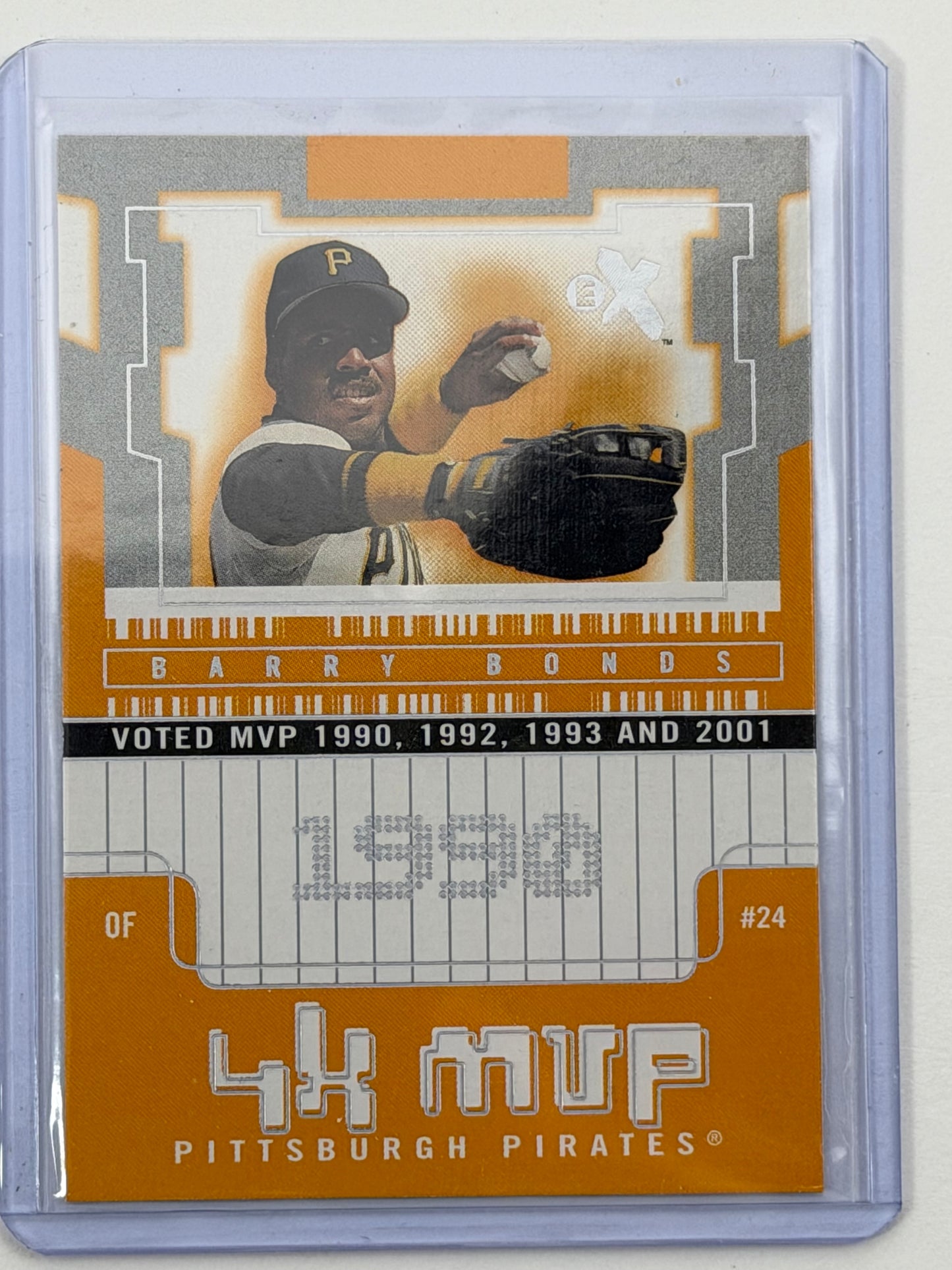 2002 Fleer E-X - Barry Bonds 4x MVP /1990 #1BB