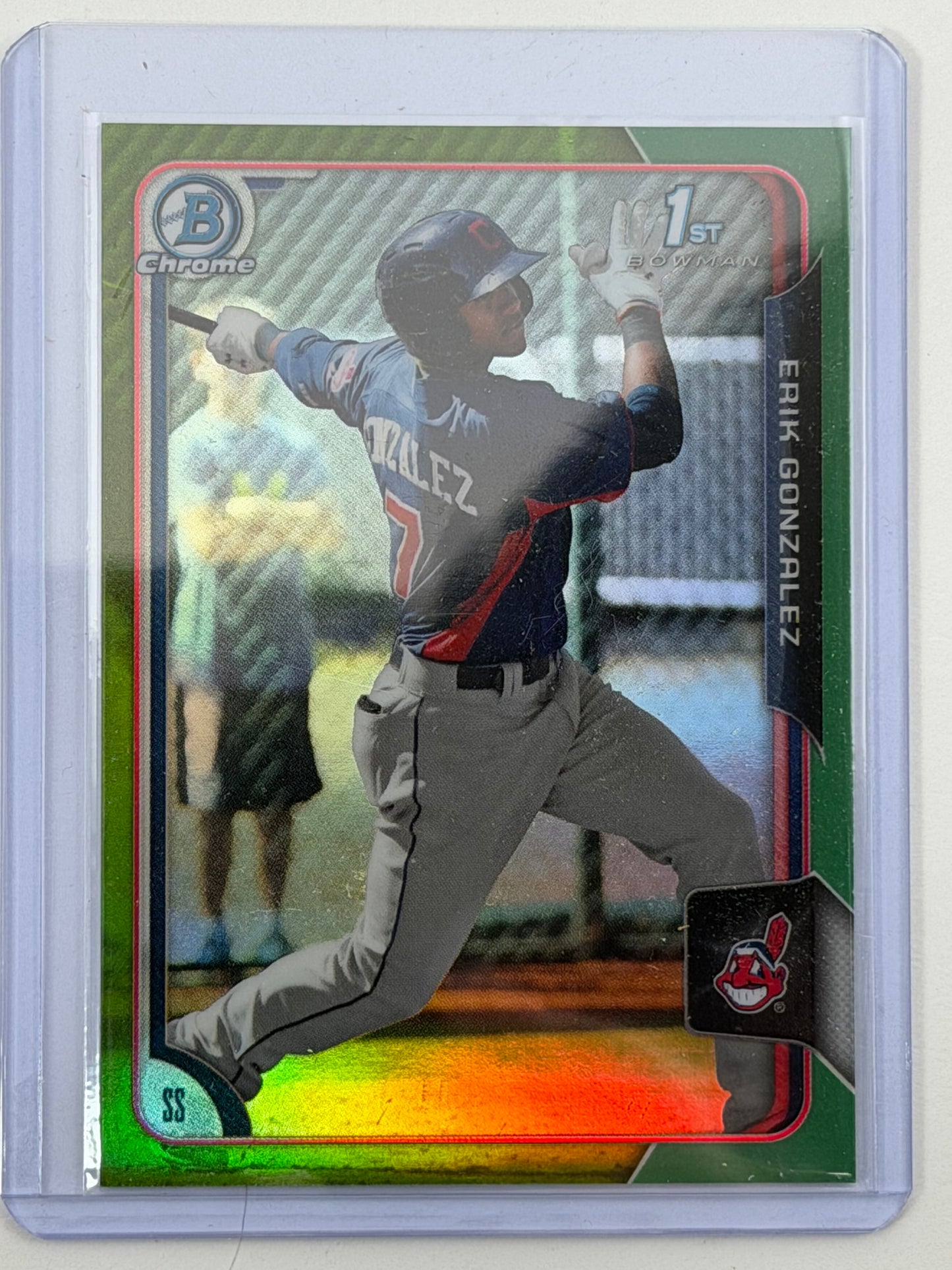 2015 Bowman Chrome Prospects - Erik Gonzalez Green Refractor /99 #BCP48
