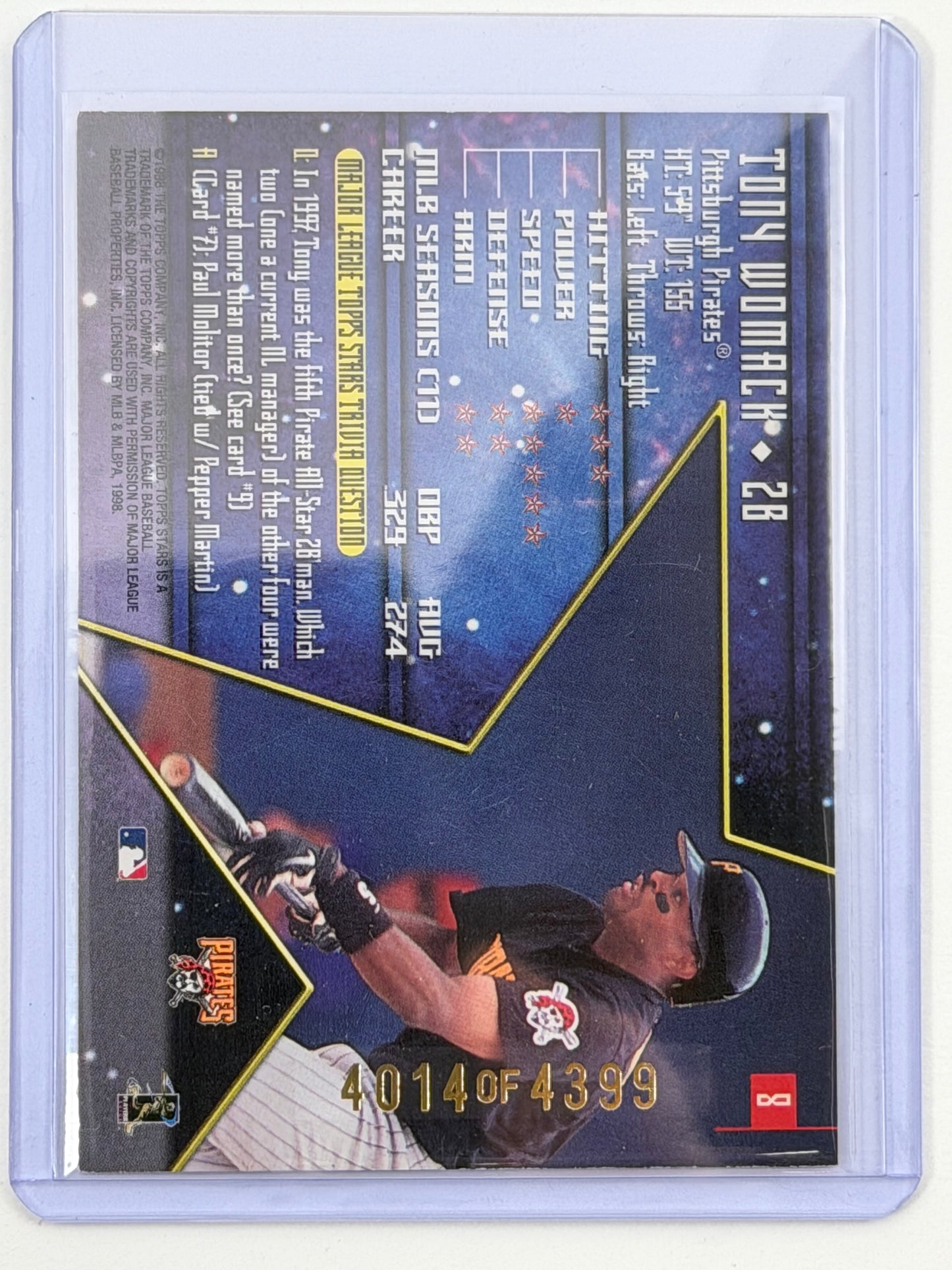 1998 Topps Stars - Tony Womack Silver /4,399 #8
