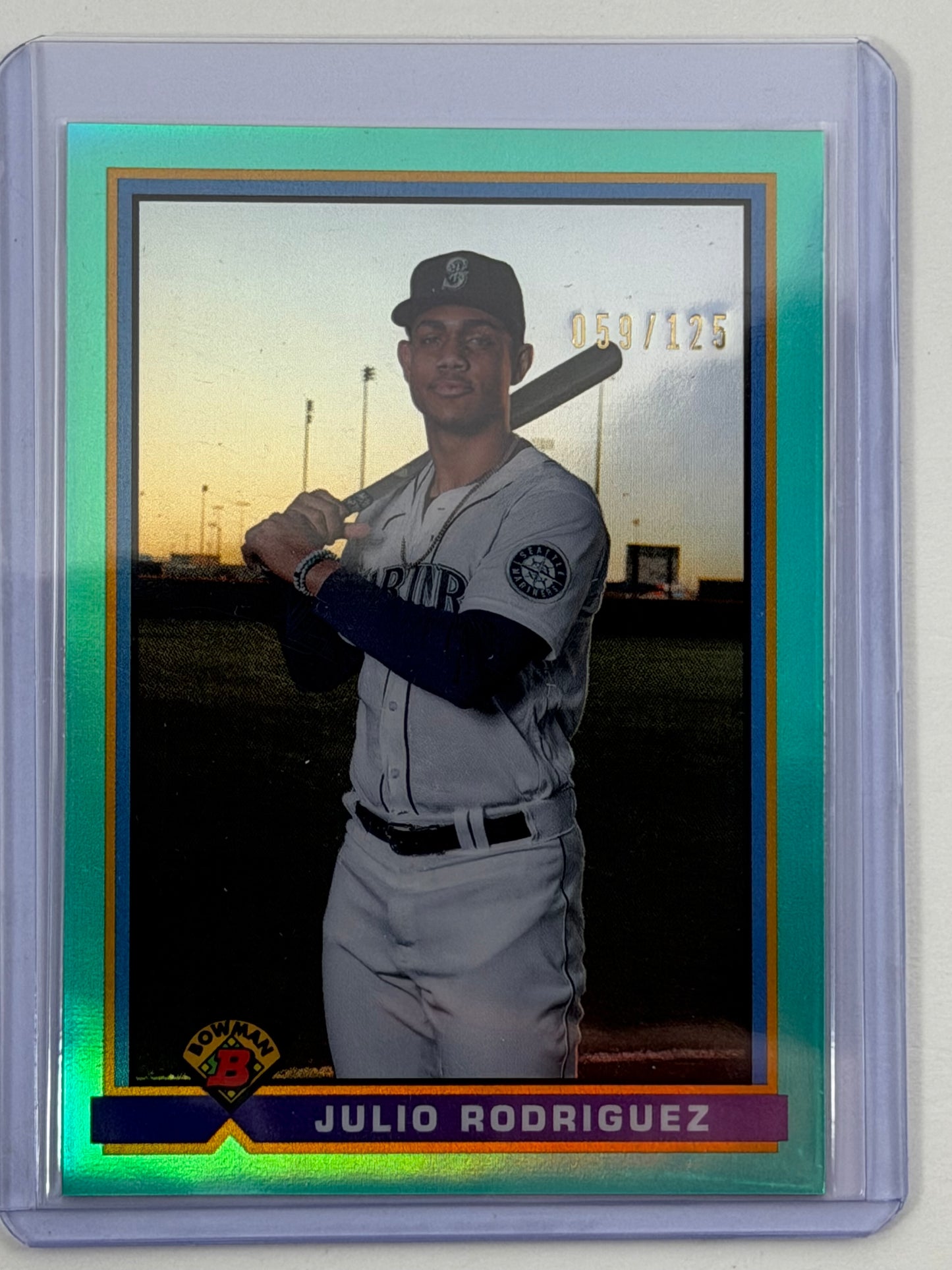 2021 Bowman 1991 Bowman - Julio Rodriguez Aqua Refractor /125 #91B-JR