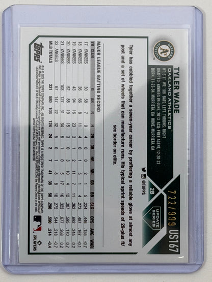 2023 Topps Update - Tyler Wade Blue Foilboard /999 #US167