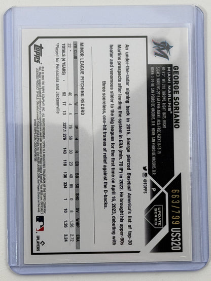 2023 Topps Update - George Soriano Purple Foilboard /799 #US320