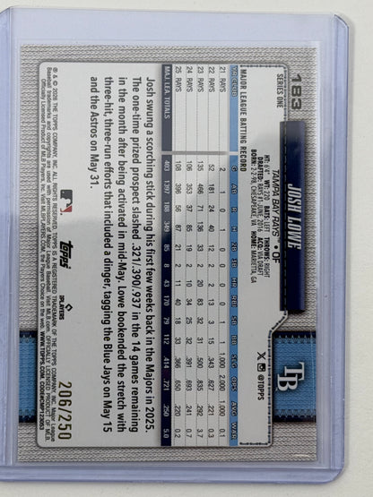 2026 Topps - Josh Lowe Purple Holo Foil /250 #183