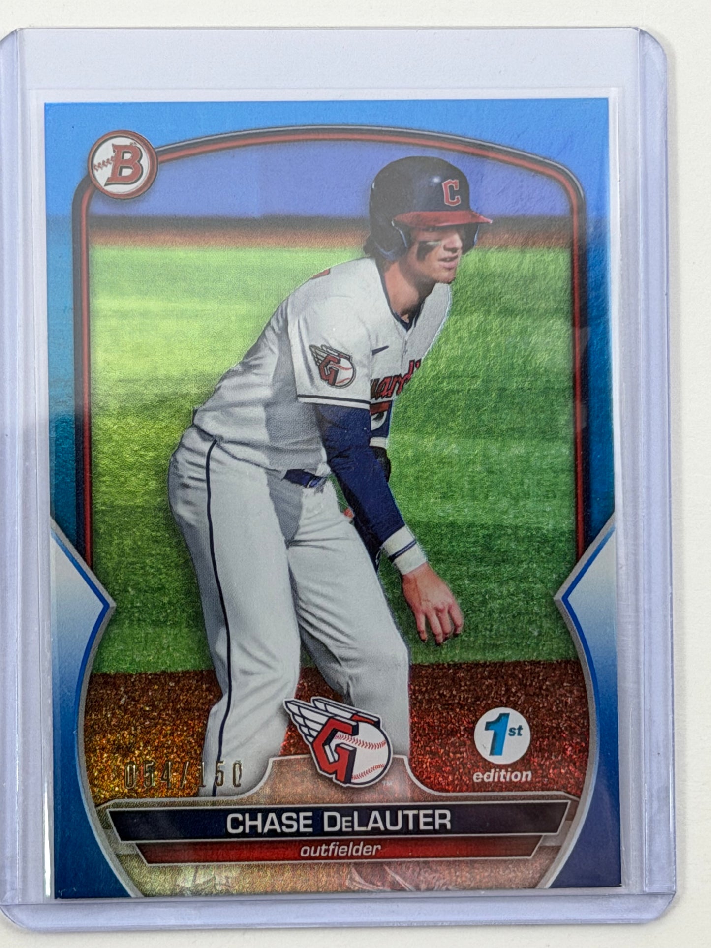 2023 Bowman 1st Edition - Chase DeLauter Blue Foil /150 #BPPF-103