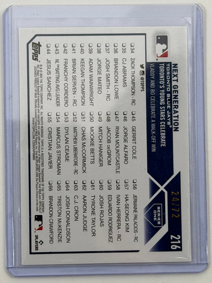 2023 Topps - Next Generation Black /72 #216