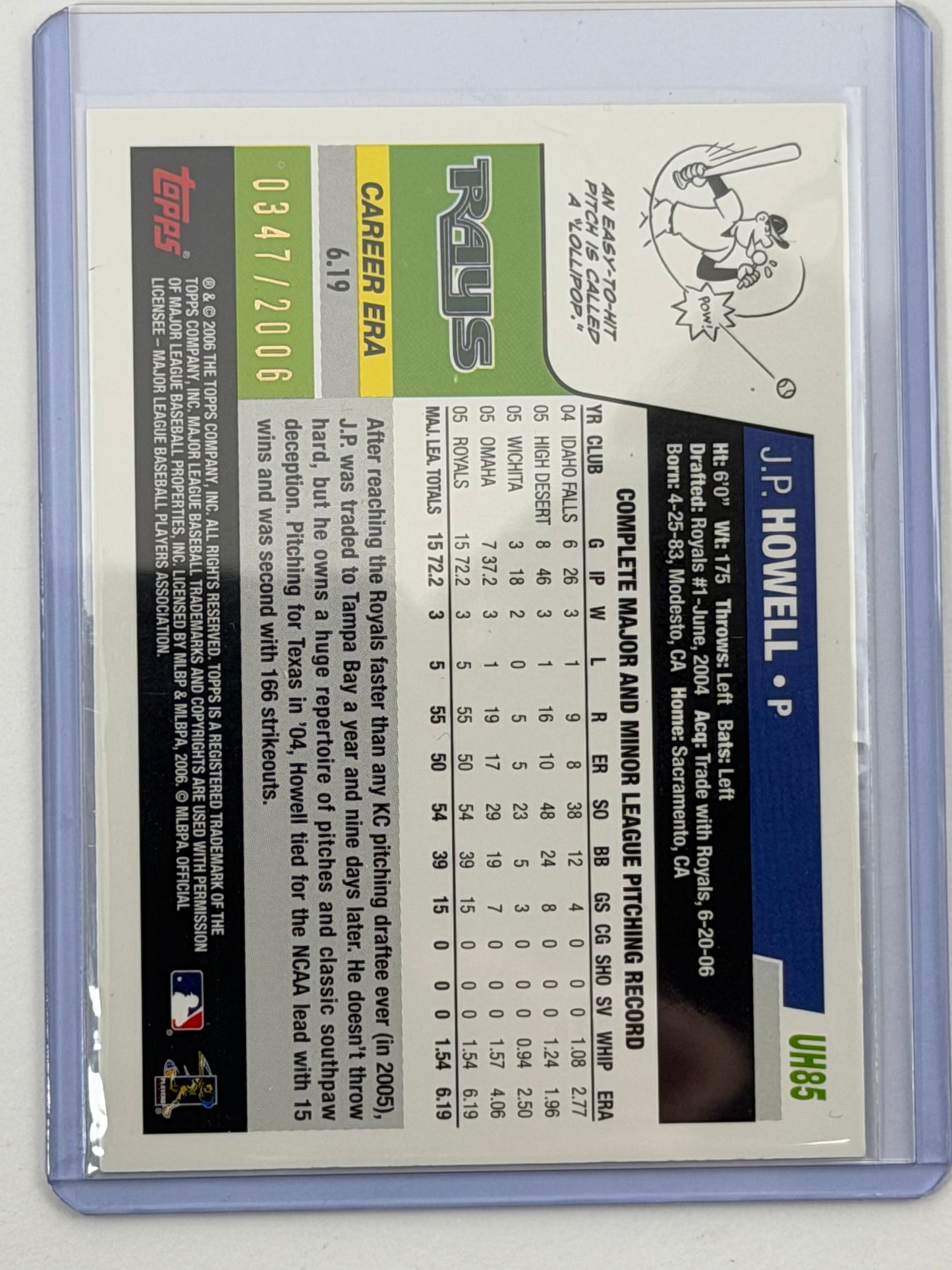 2006 Topps Updates & Highlights - J.P. Howell Gold /2006 #UH85