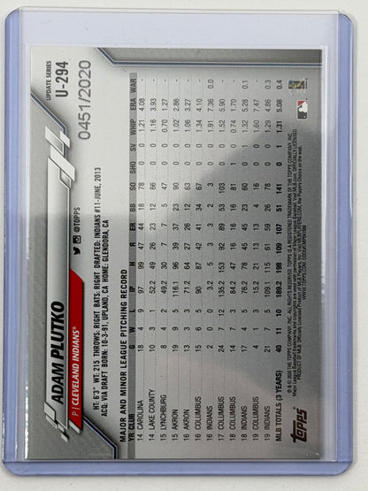 2020 Topps Update - Adam Plutko Gold /2020 #U-294