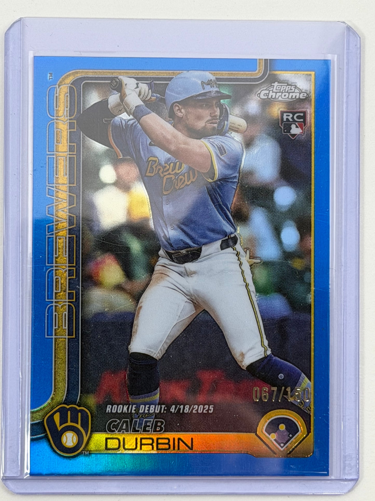 2025 Topps Chrome Update - Caleb Durbin Blue Refractor /150 #USC112